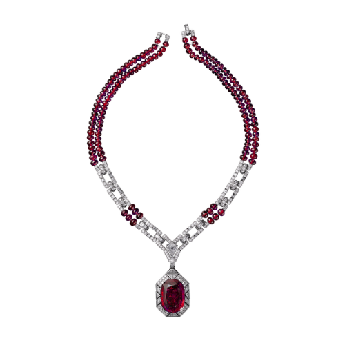 Ruby Elegance Statement Necklace